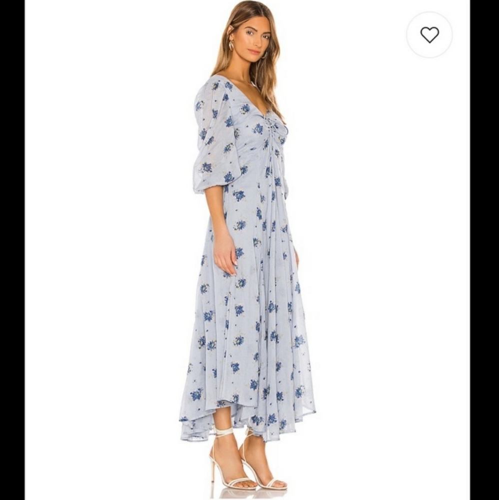 **1 Size 4 Left!!***Free People Sea Glass Midi Dress - 4 - Picture 5 of 15